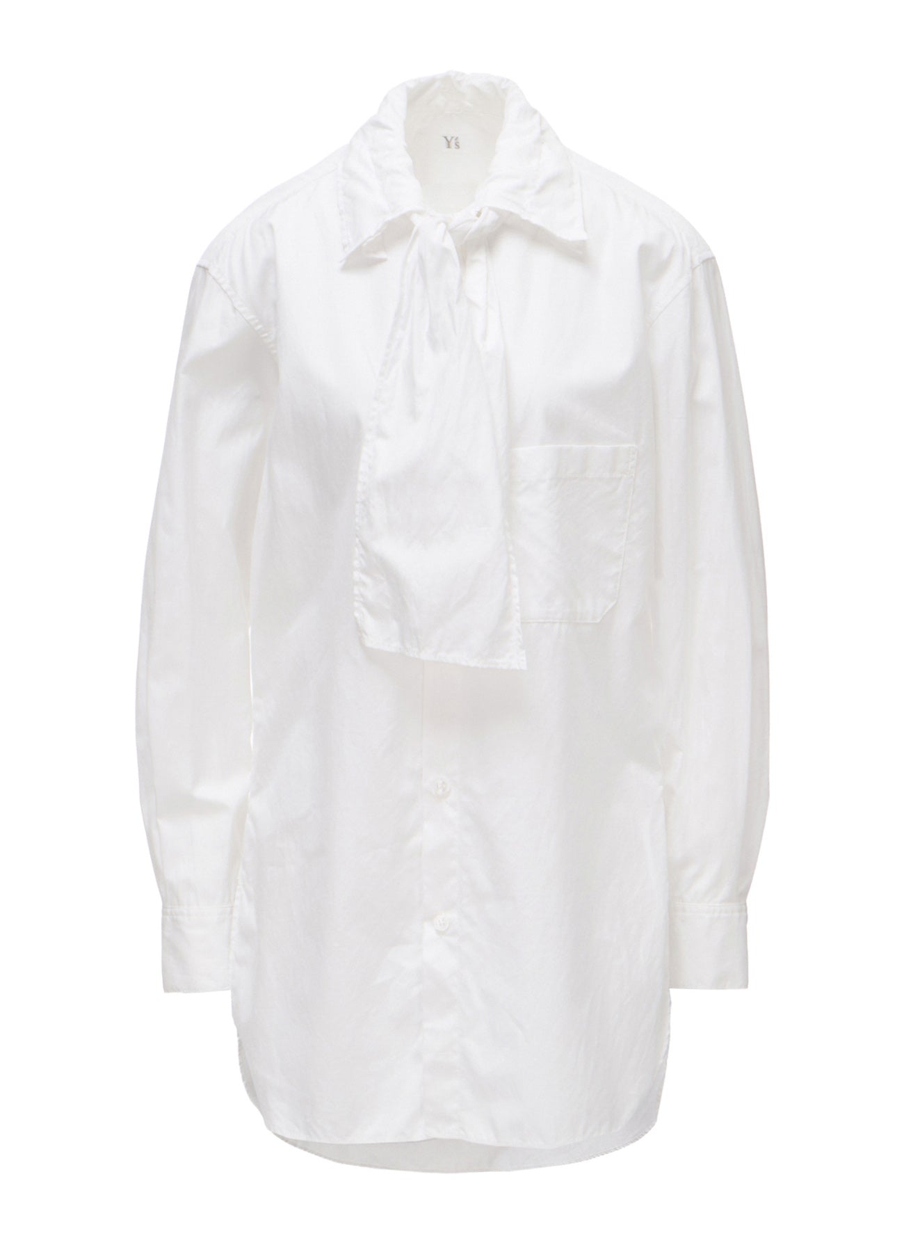 100/2 COTTON BROAD BOW COLLAR SHIRT