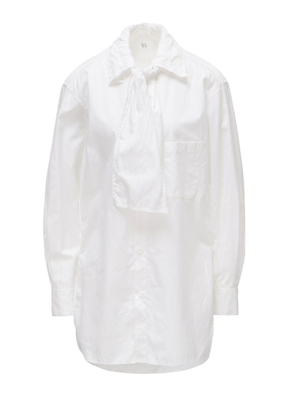 100/2 COTTON BROAD BOW COLLAR SHIRT