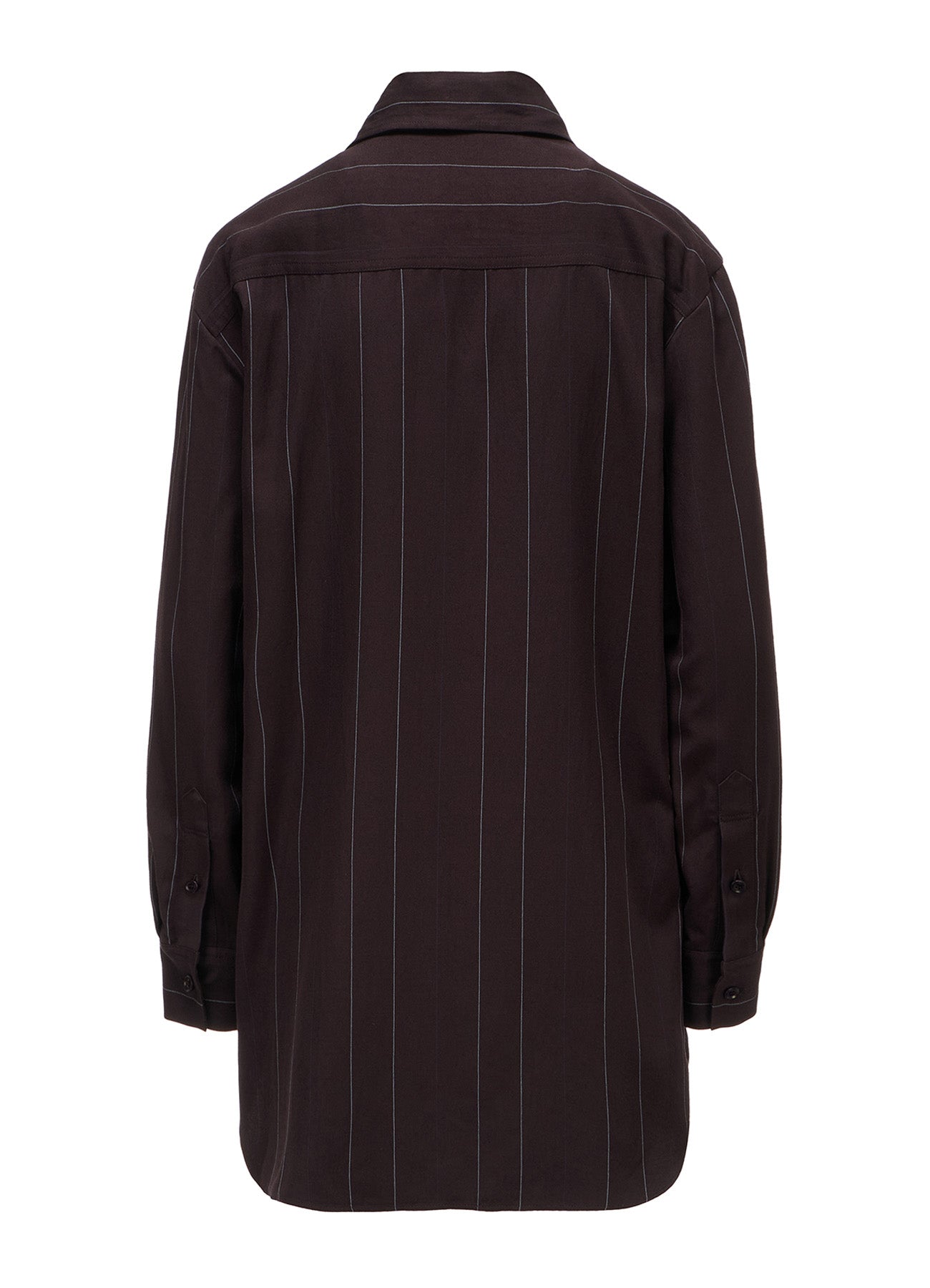 PINSTRIPE BOW-NECK SHIRT
