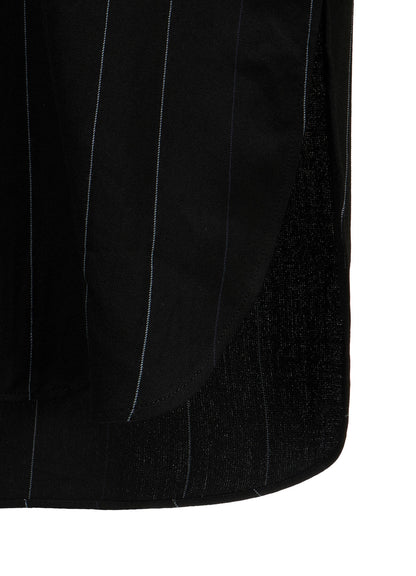 PINSTRIPE BOW-NECK SHIRT