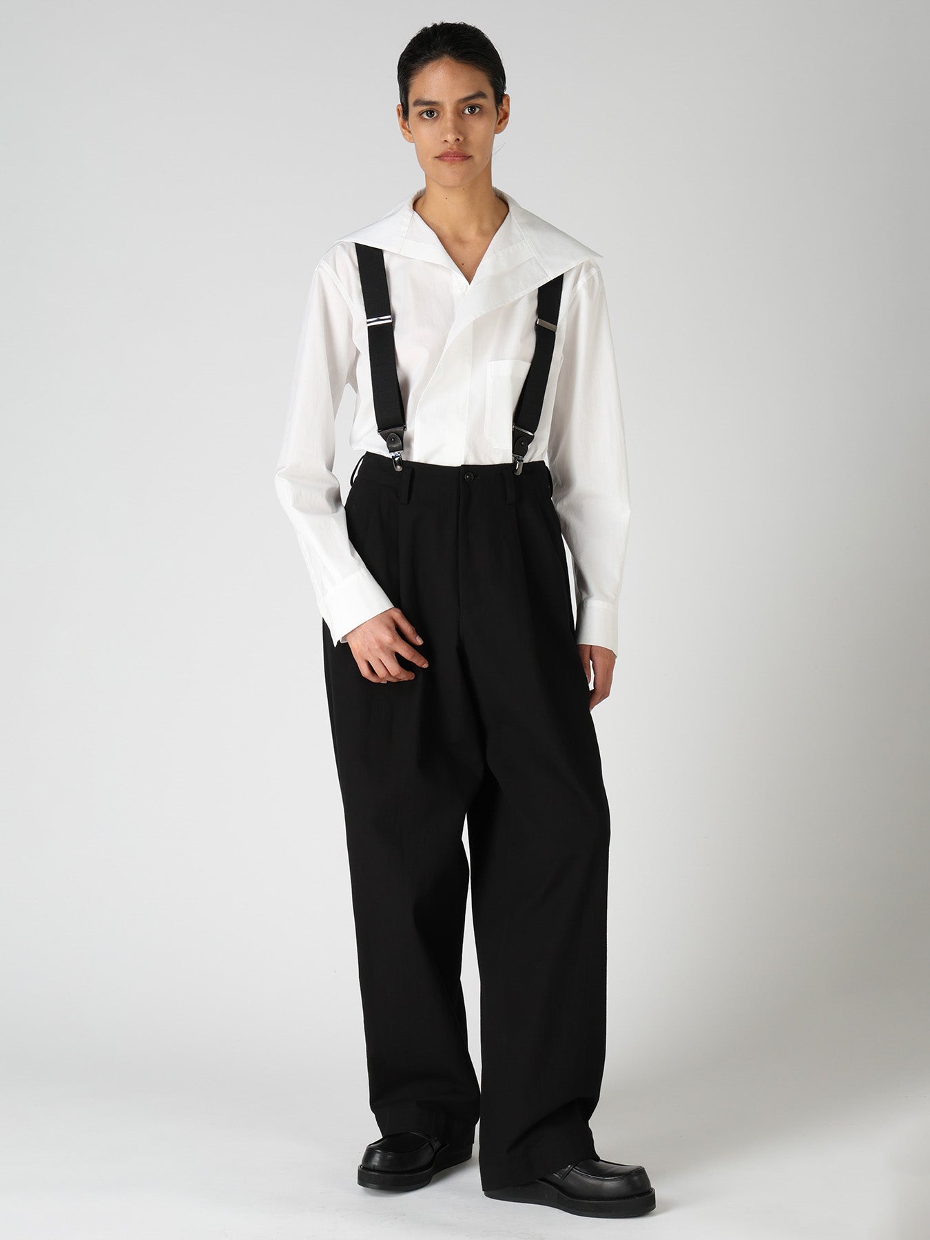 100/2 COTTON BROAD SAILOR COLLAR SHIRT