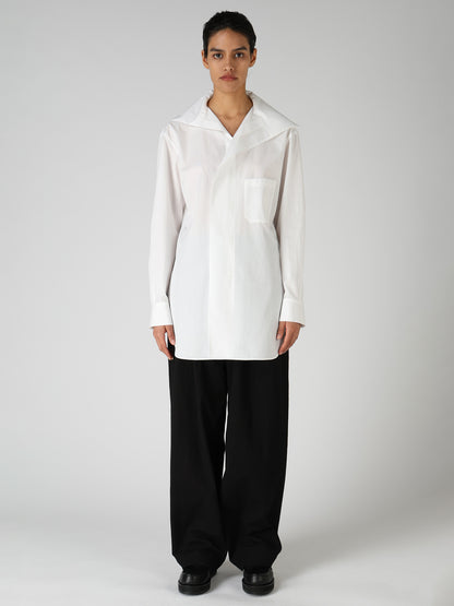 100/2 COTTON BROAD SAILOR COLLAR SHIRT