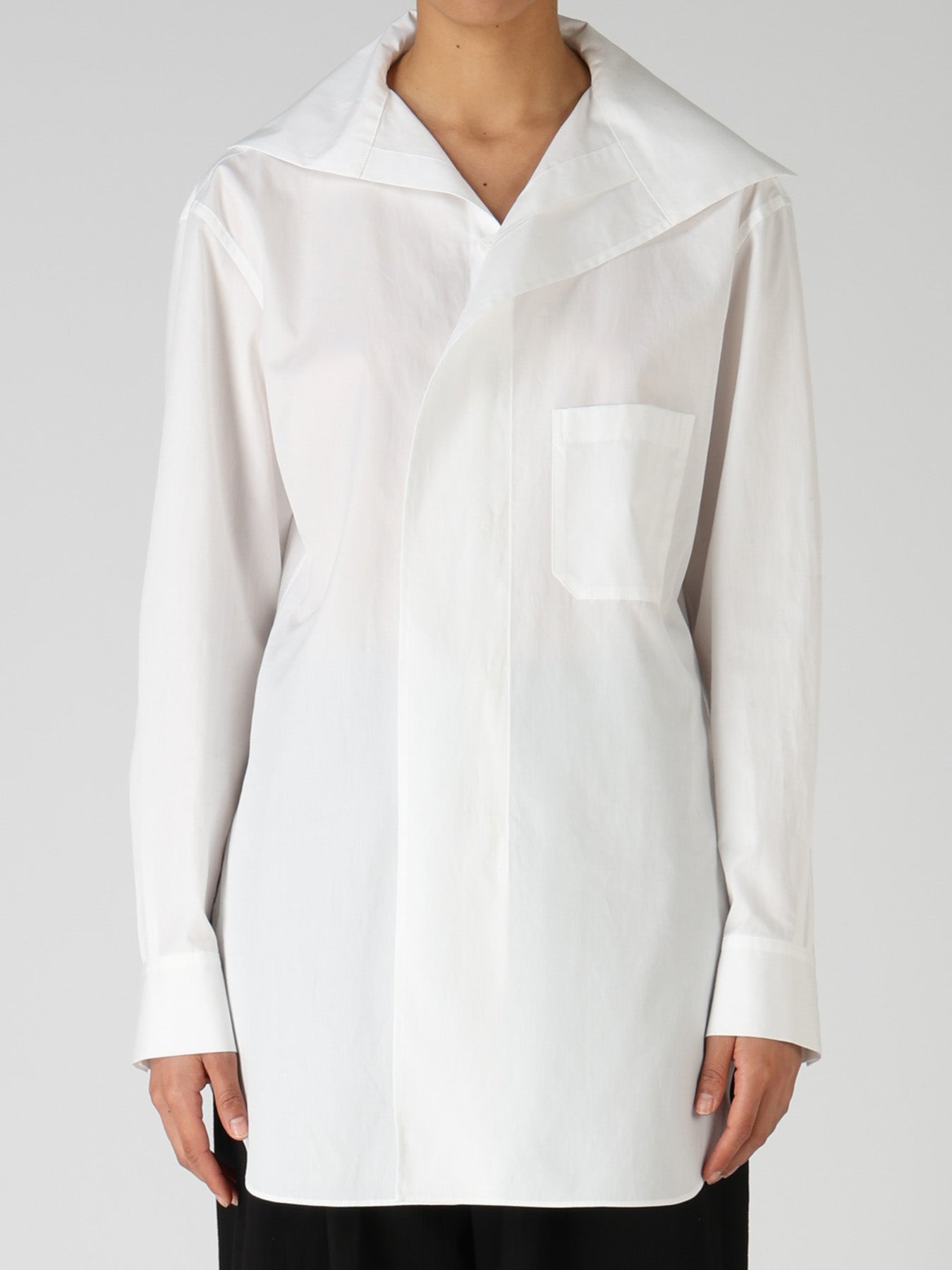 100/2 COTTON BROAD SAILOR COLLAR SHIRT