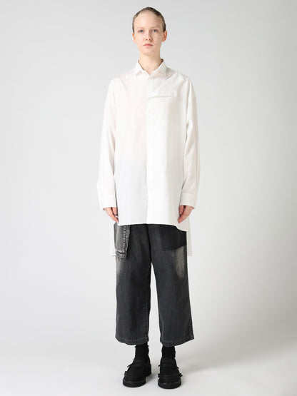 100/2 COTTON BROAD DOUBLE-LAYER BLOUSE