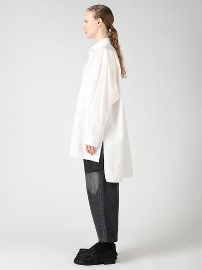 100/2 COTTON BROAD DOUBLE-LAYER BLOUSE
