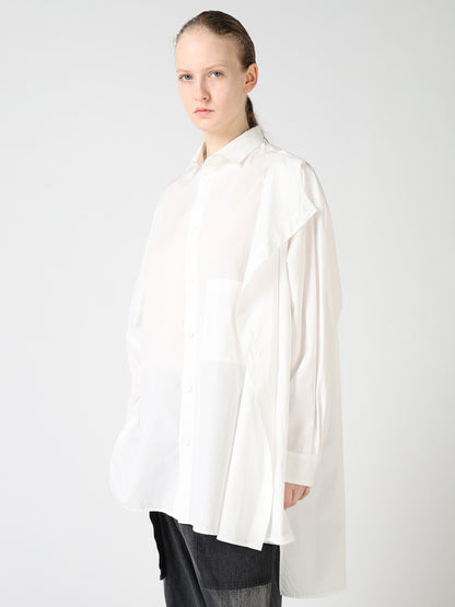 100/2 COTTON BROAD DOUBLE-LAYER BLOUSE