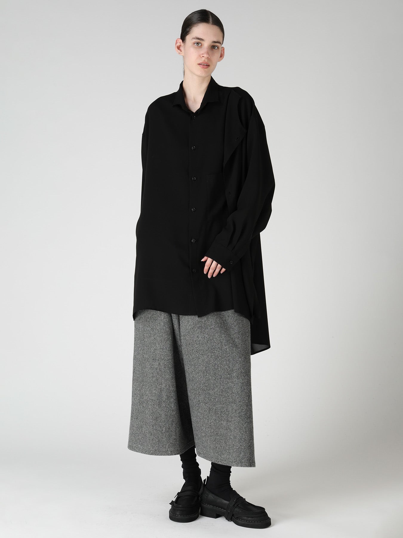 TA/PE GEORGETTE DOUBLE-LAYER BLOUSE