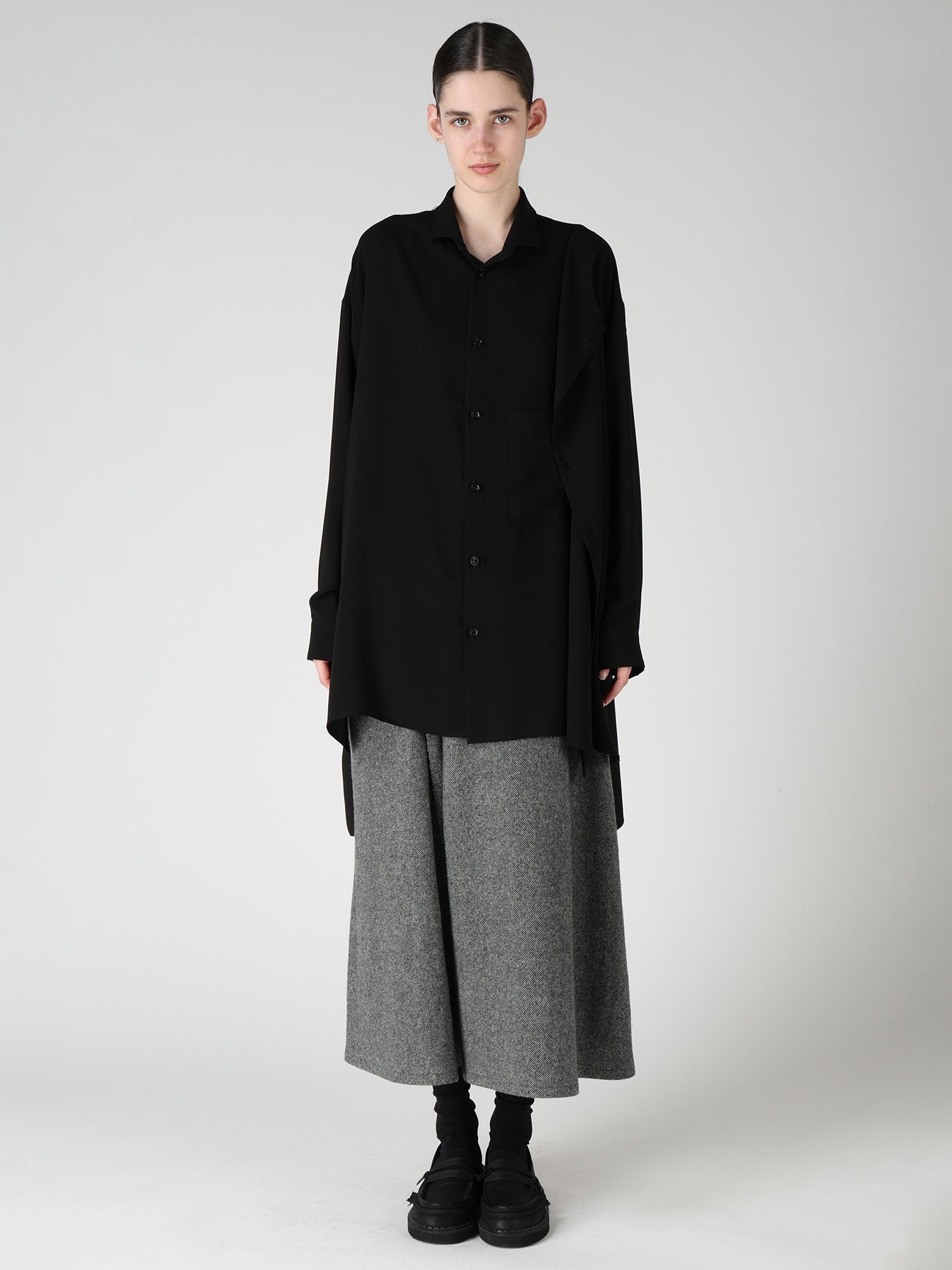TA/PE GEORGETTE DOUBLE-LAYER BLOUSE