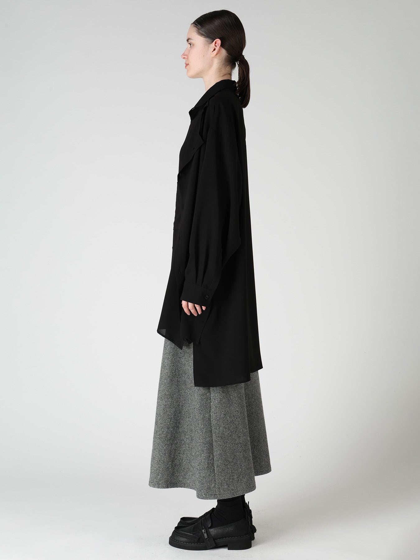 TA/PE GEORGETTE DOUBLE-LAYER BLOUSE – THE SHOP YOHJI YAMAMOTO