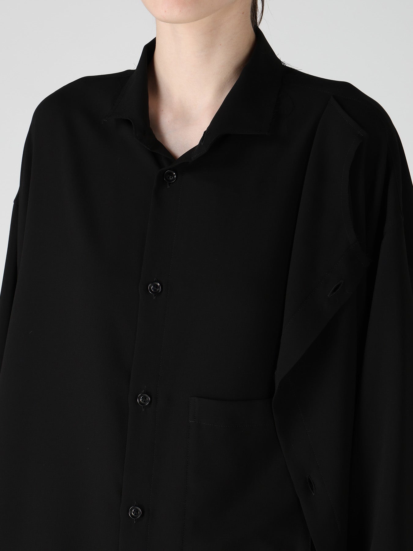 TA/PE GEORGETTE DOUBLE-LAYER BLOUSE