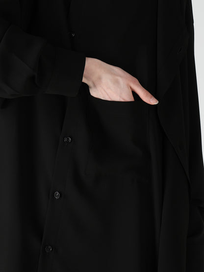 TA/PE GEORGETTE DOUBLE-LAYER BLOUSE
