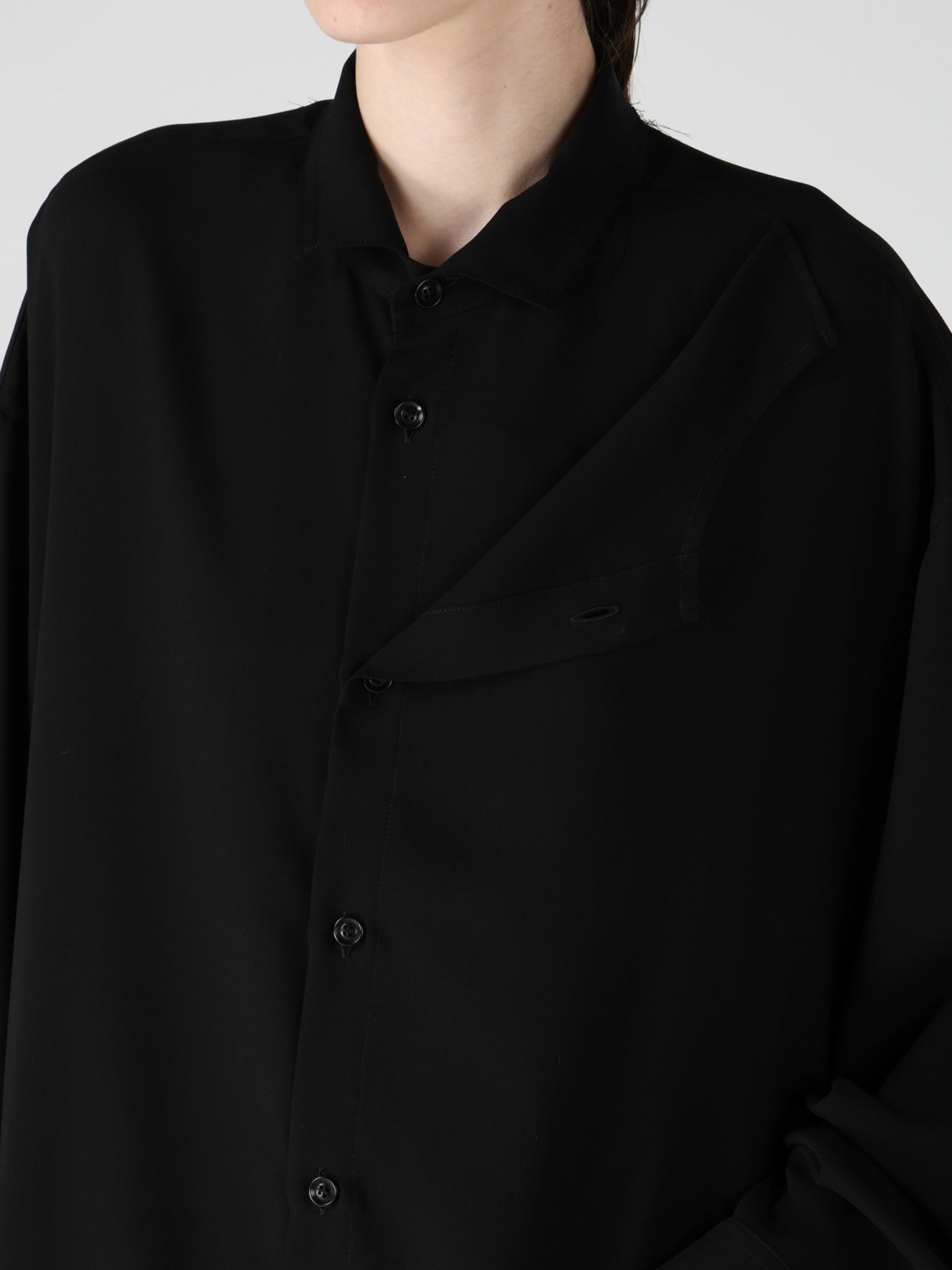TA/PE GEORGETTE DOUBLE-LAYER BLOUSE – THE SHOP YOHJI YAMAMOTO