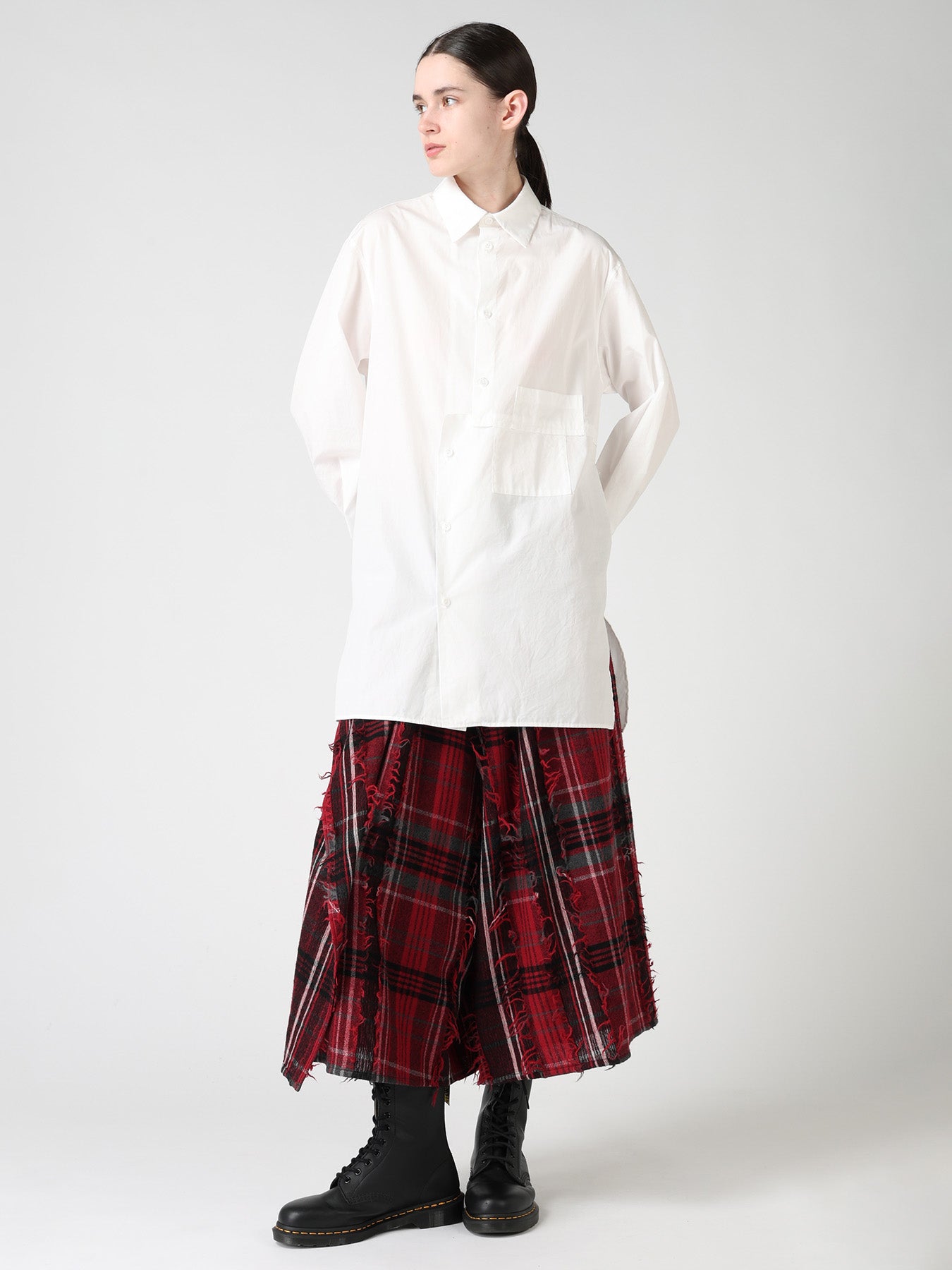 100/2 COTTON BROAD SHIFTED PANEL BLOUSE – THE SHOP YOHJI YAMAMOTO