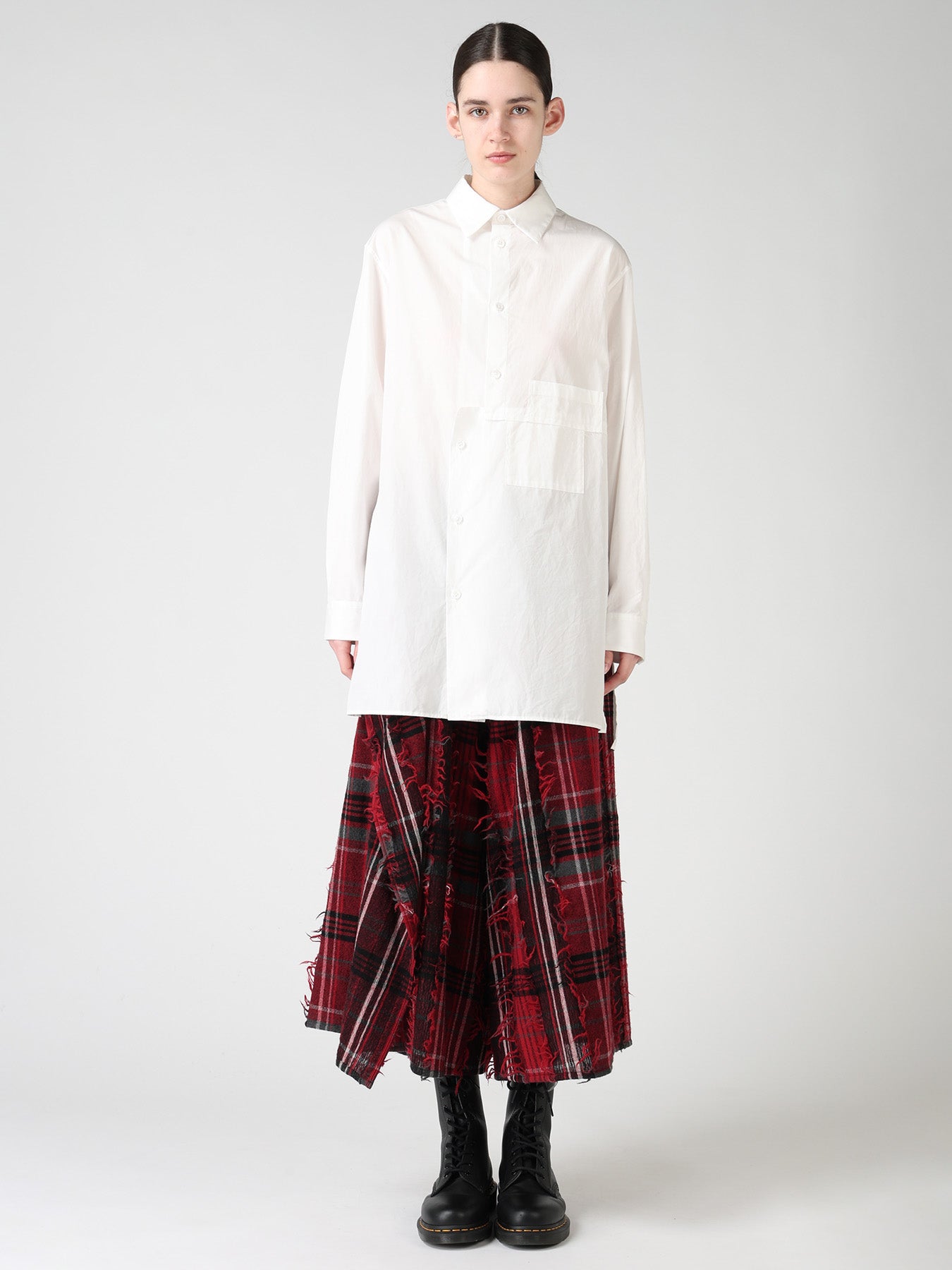 100/2 COTTON BROAD SHIFTED PANEL BLOUSE – THE SHOP YOHJI YAMAMOTO