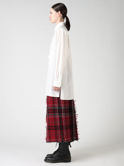 100/2 COTTON BROAD SHIFTED PANEL BLOUSE