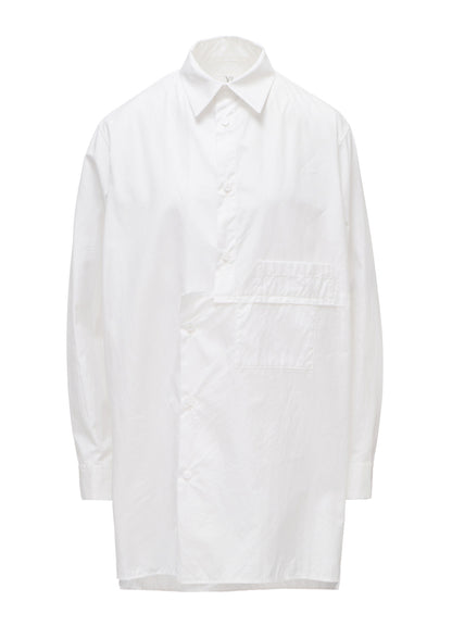 100/2 COTTON BROAD SHIFTED PANEL BLOUSE