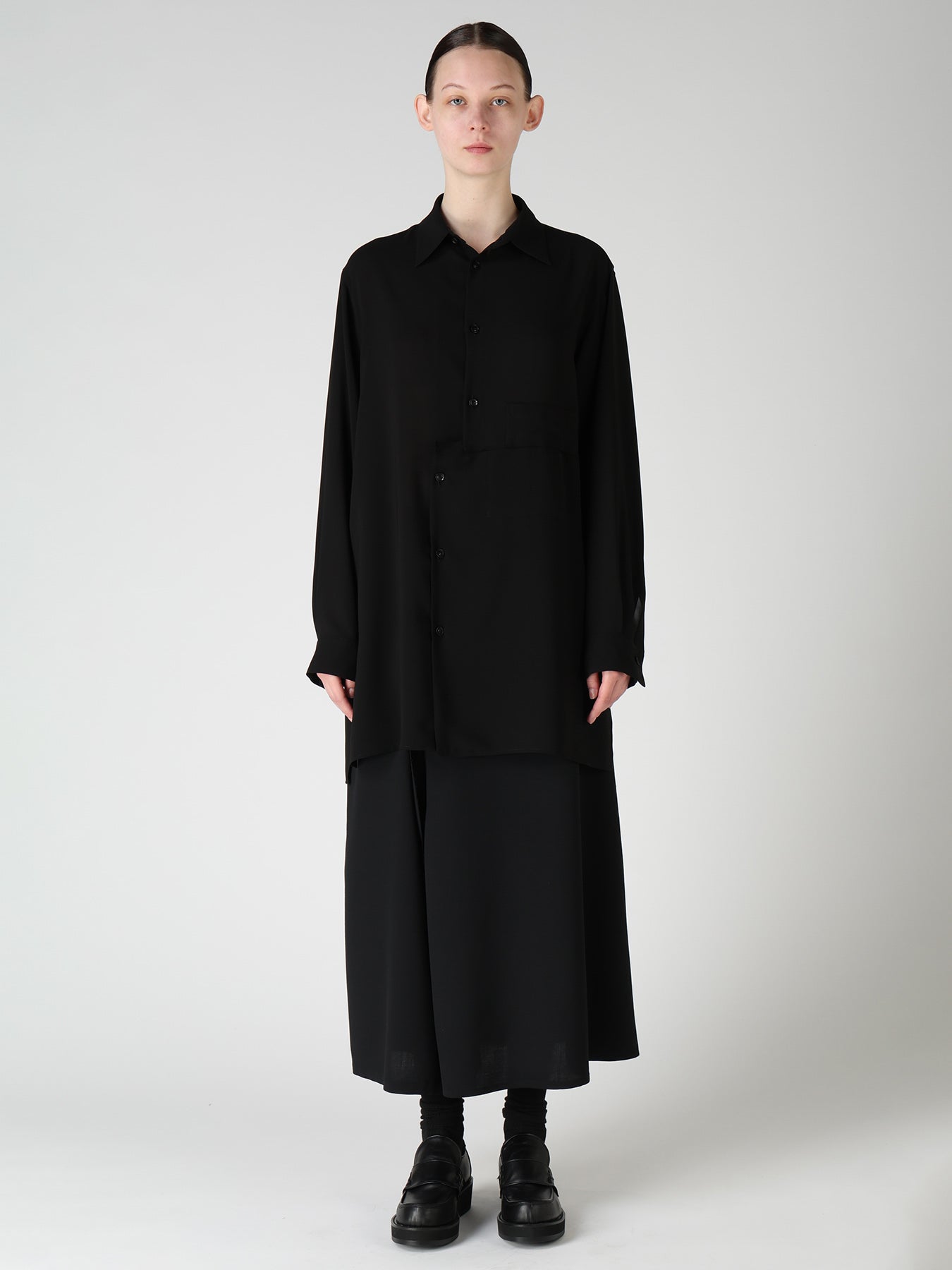 TA/PE GEORGETTE SHIFTED PANEL BLOUSE