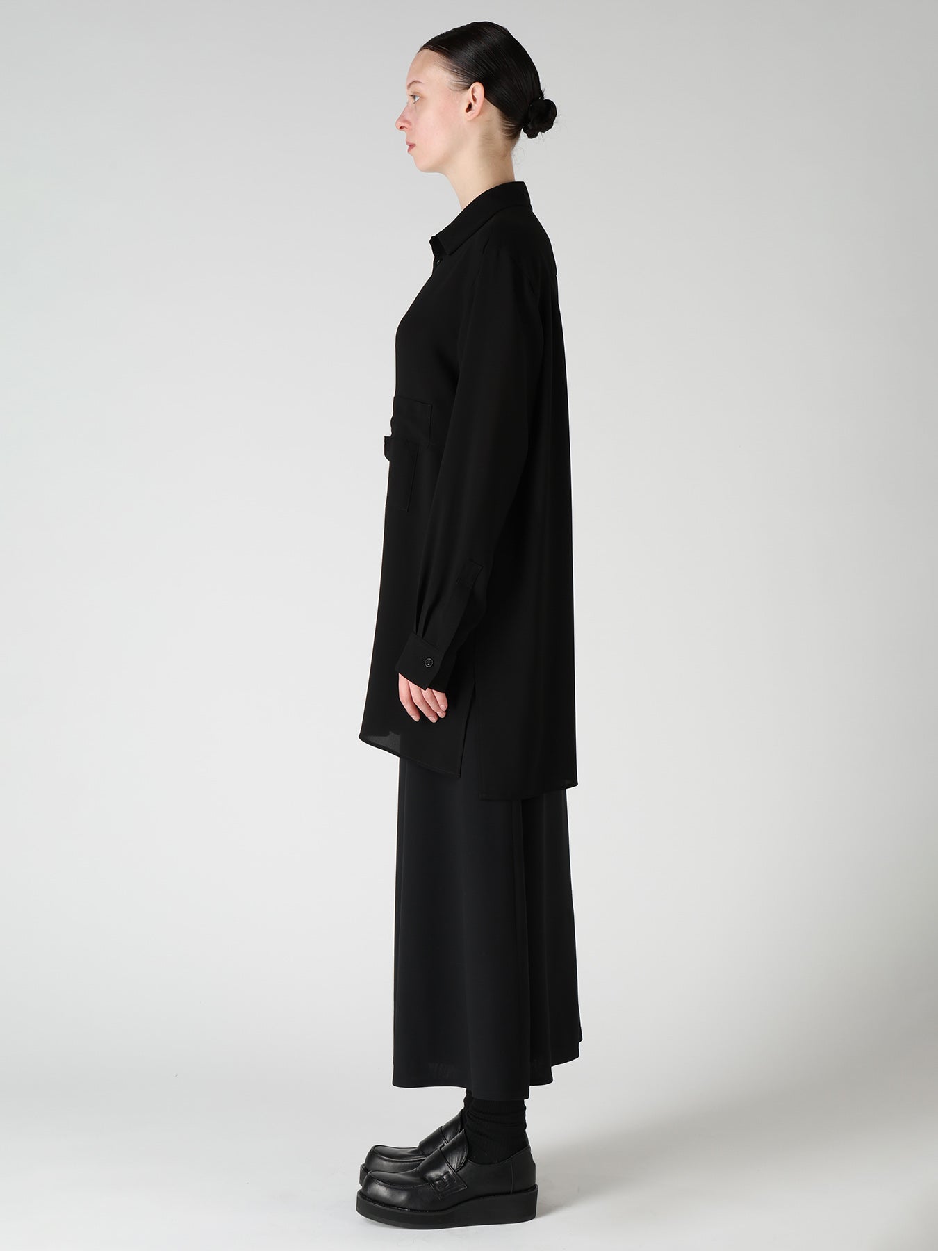 TA/PE GEORGETTE SHIFTED PANEL BLOUSE