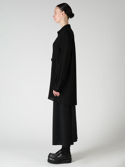 TA/PE GEORGETTE SHIFTED PANEL BLOUSE