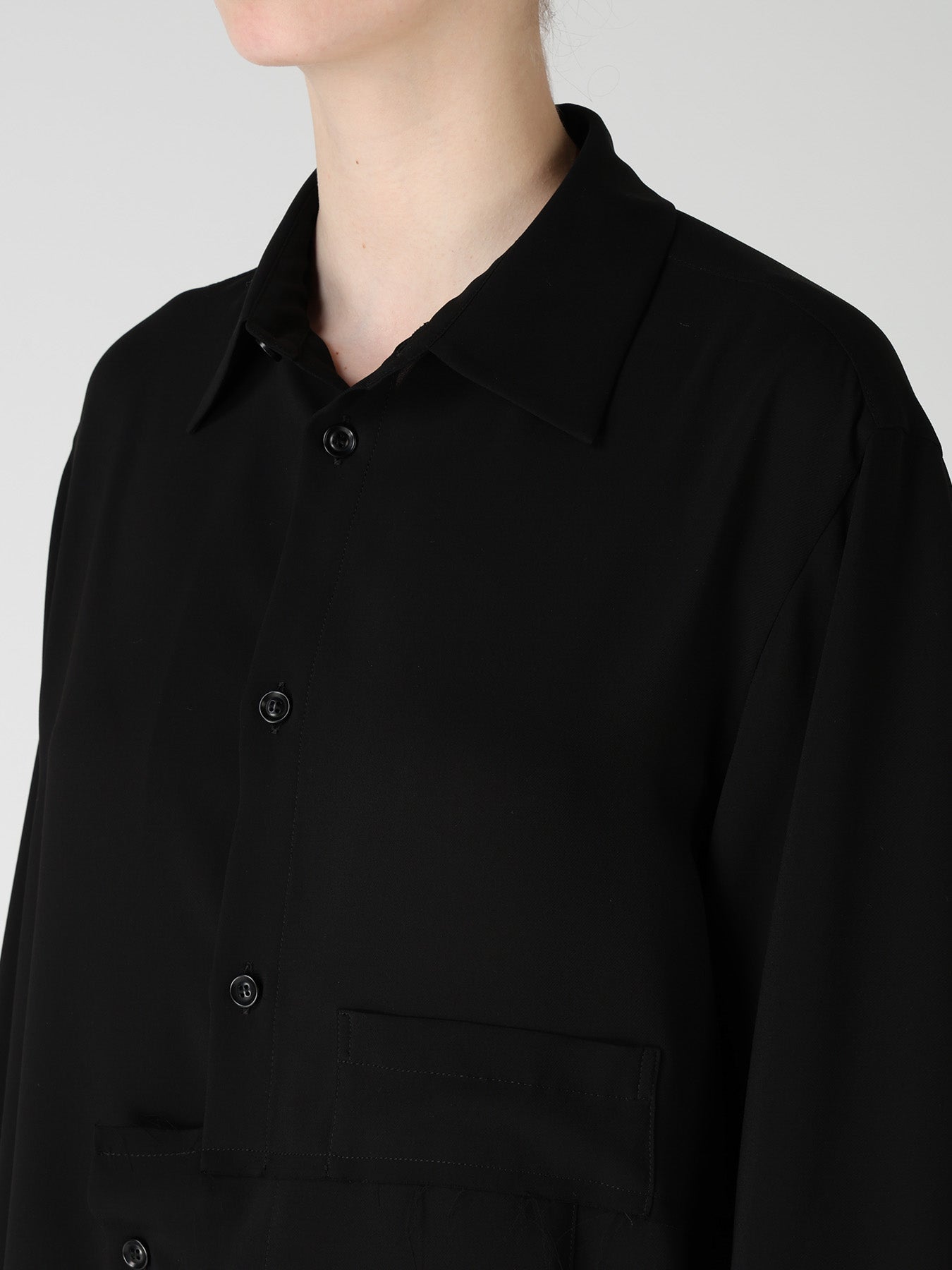 TA/PE GEORGETTE SHIFTED PANEL BLOUSE – THE SHOP YOHJI YAMAMOTO