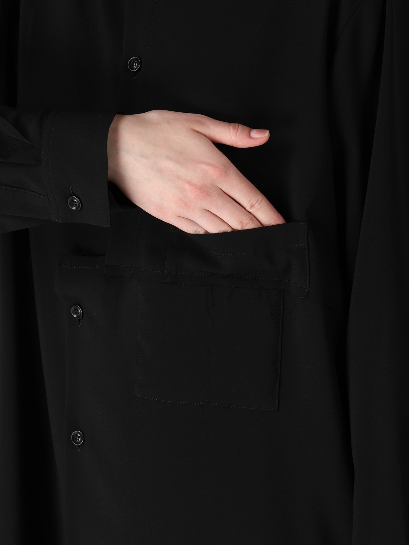 TA/PE GEORGETTE SHIFTED PANEL BLOUSE – THE SHOP YOHJI YAMAMOTO