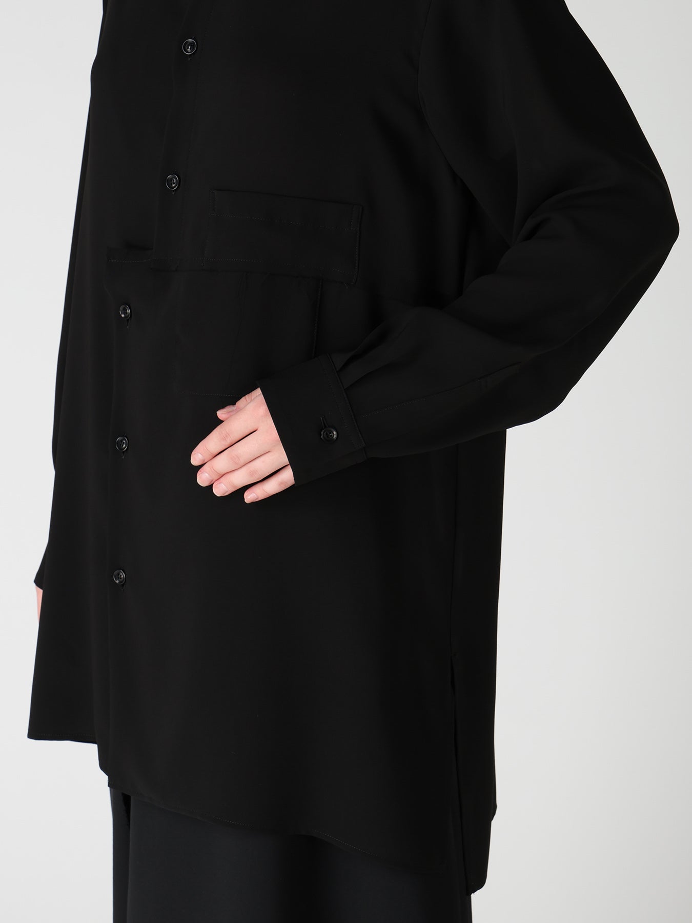 TA/PE GEORGETTE SHIFTED PANEL BLOUSE – THE SHOP YOHJI YAMAMOTO