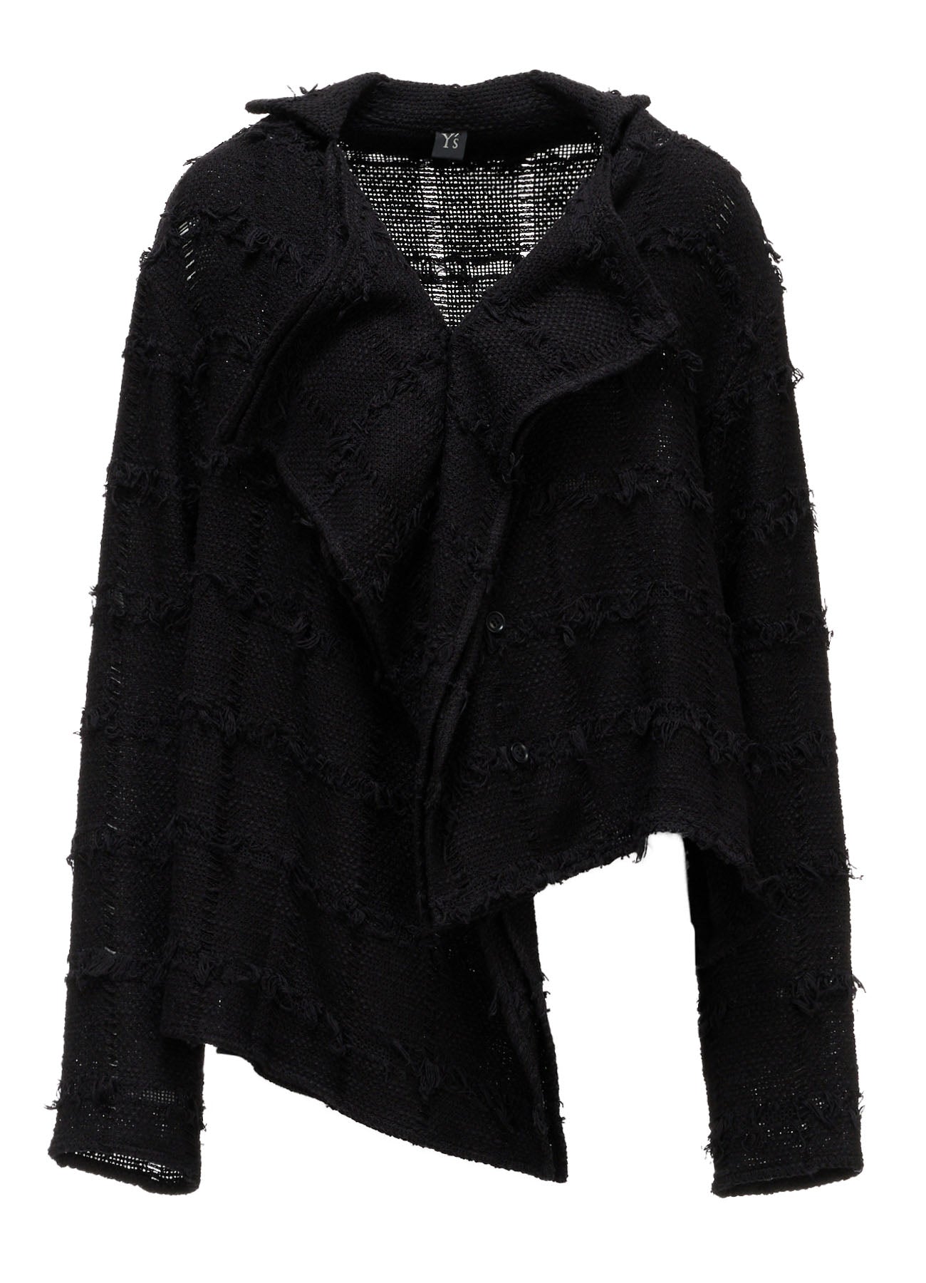 PLAID TWEED DRAPE BLOUSE