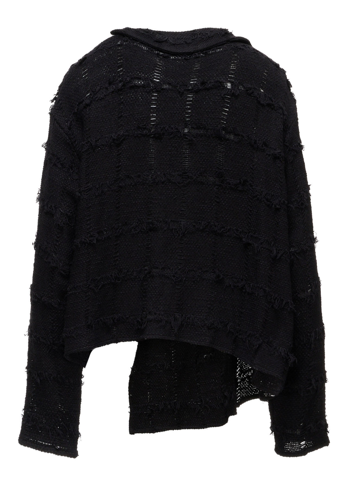 PLAID TWEED DRAPE BLOUSE