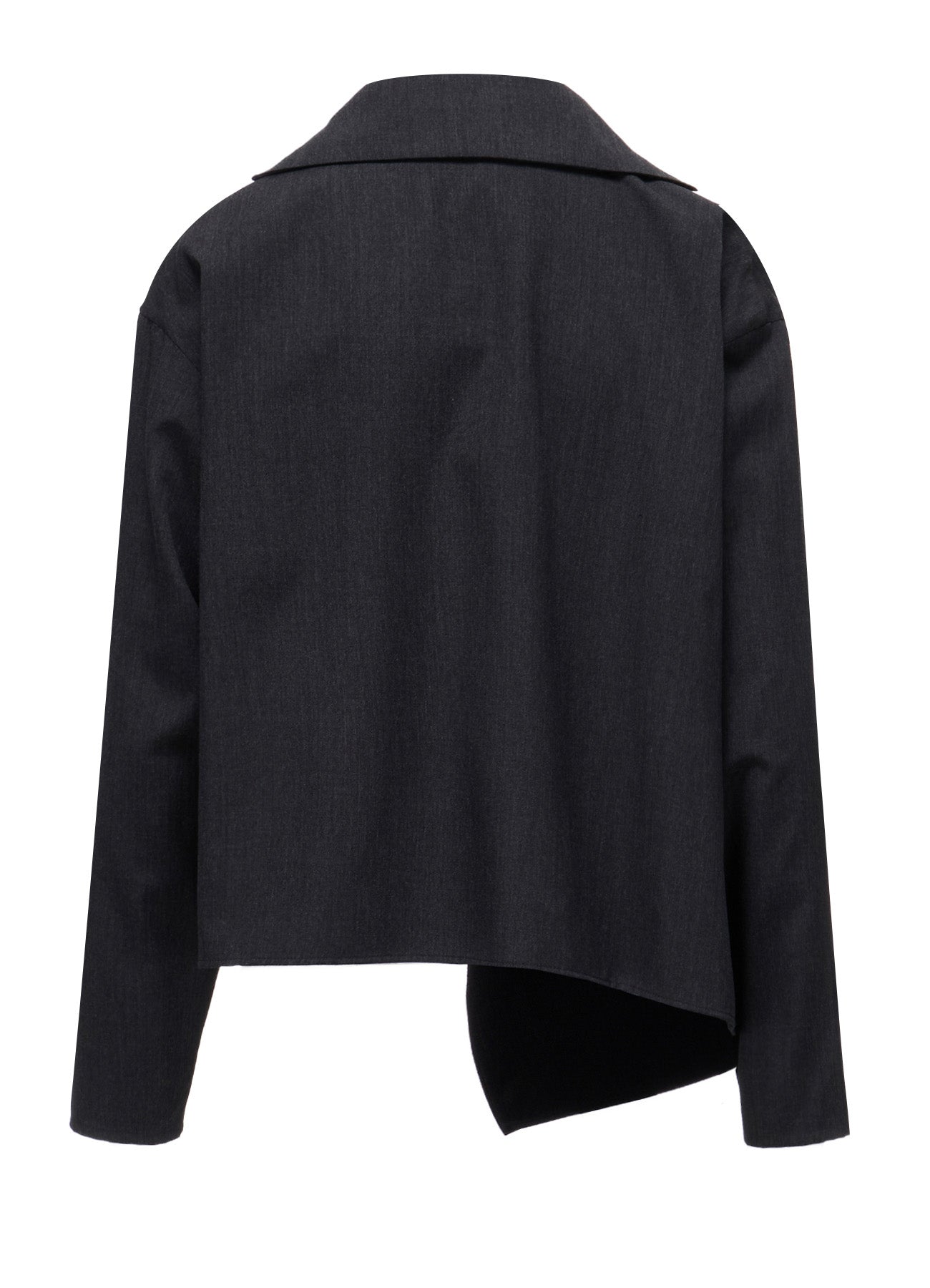 WOOL GABARDINE DRAPE BLOUSE – THE SHOP YOHJI YAMAMOTO