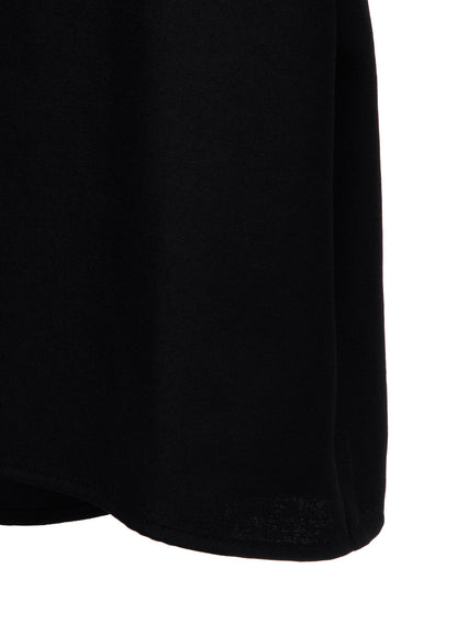 WOOL GABARDINE DRAPE BLOUSE