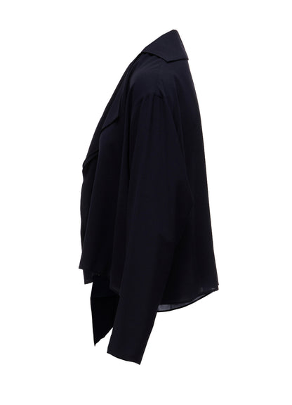 TA/PE GEORGETTE DRAPE BLOUSE