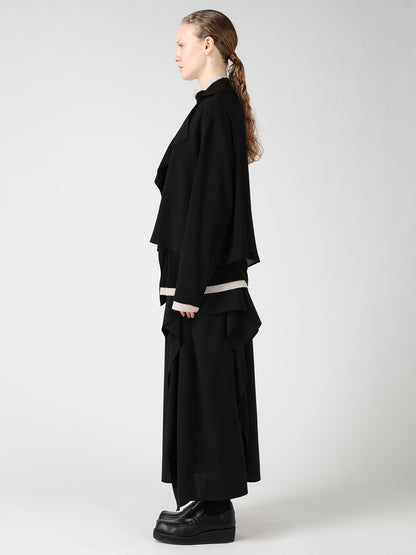 TA/PE GEORGETTE DRAPE BLOUSE
