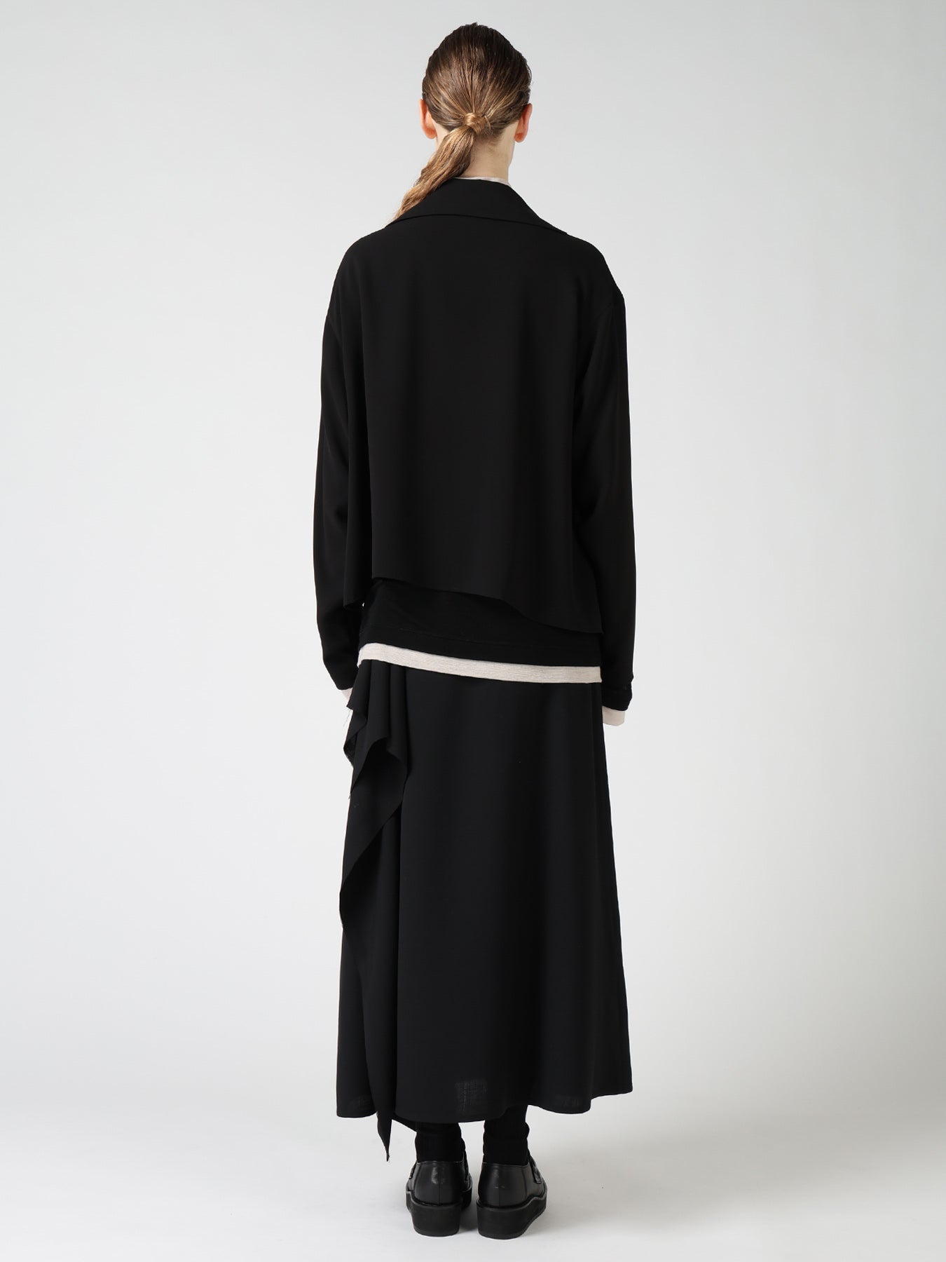 TA/PE GEORGETTE DRAPE BLOUSE