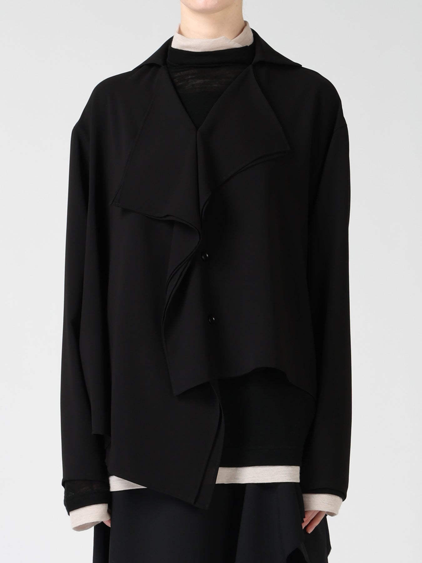 TA/PE GEORGETTE DRAPE BLOUSE