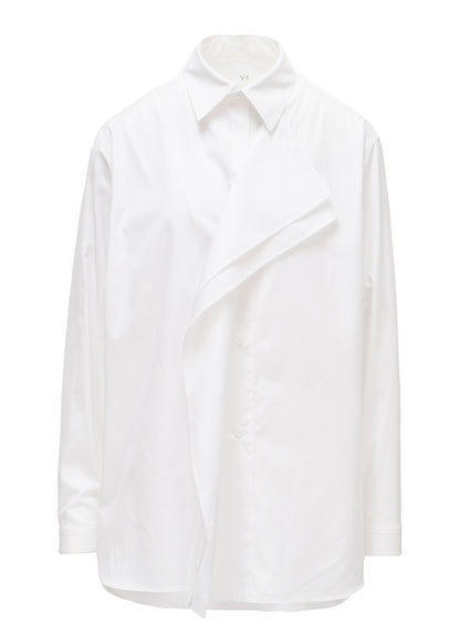 100/2 COTTON BROAD DOUBLE-FRONT GATHERED BLOUSE
