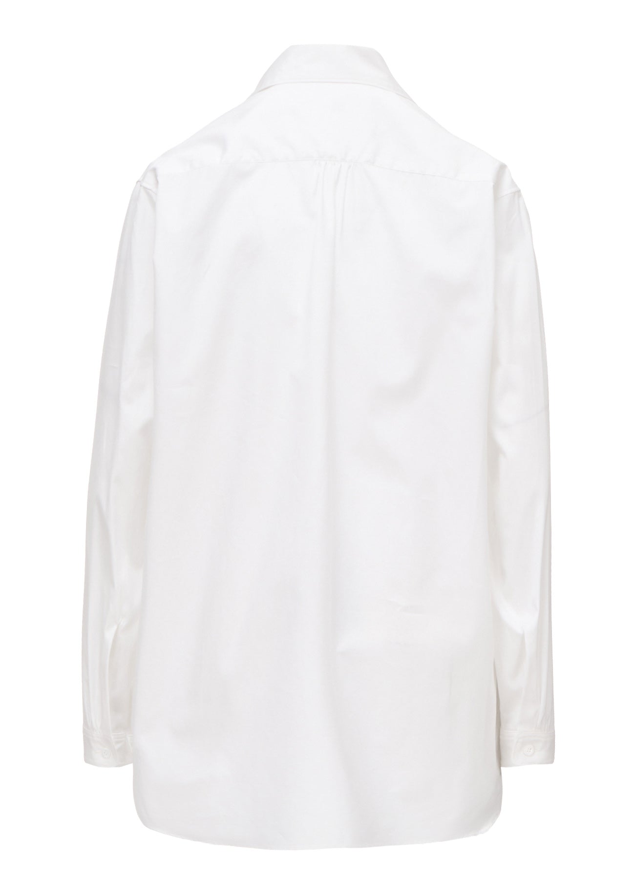 100/2 COTTON BROAD DOUBLE-FRONT GATHERED BLOUSE
