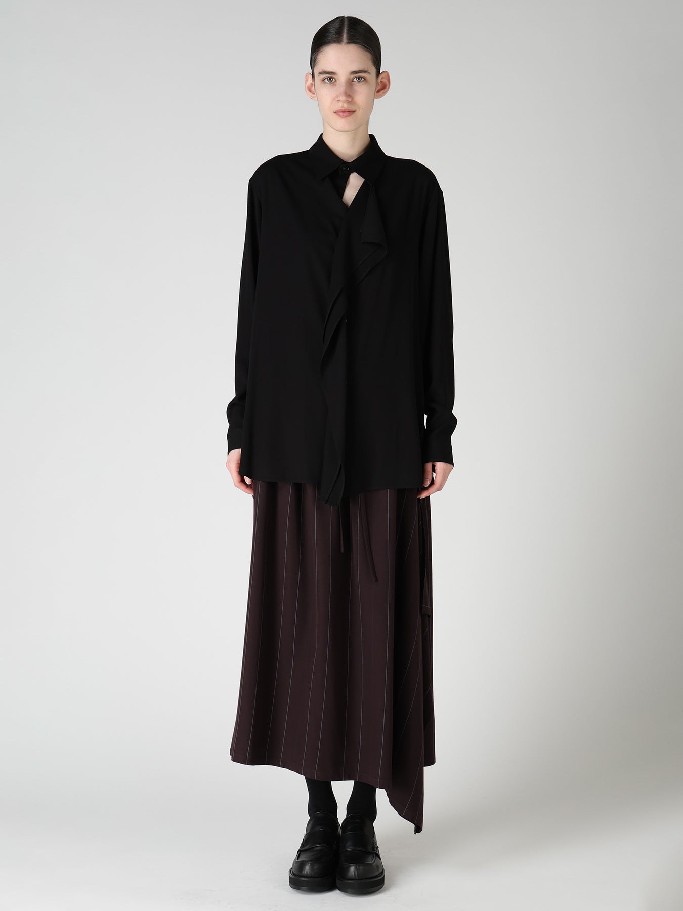VISCOSE/TRIACETATE BLEND LEFT FRONT CLOTH BLOUSE