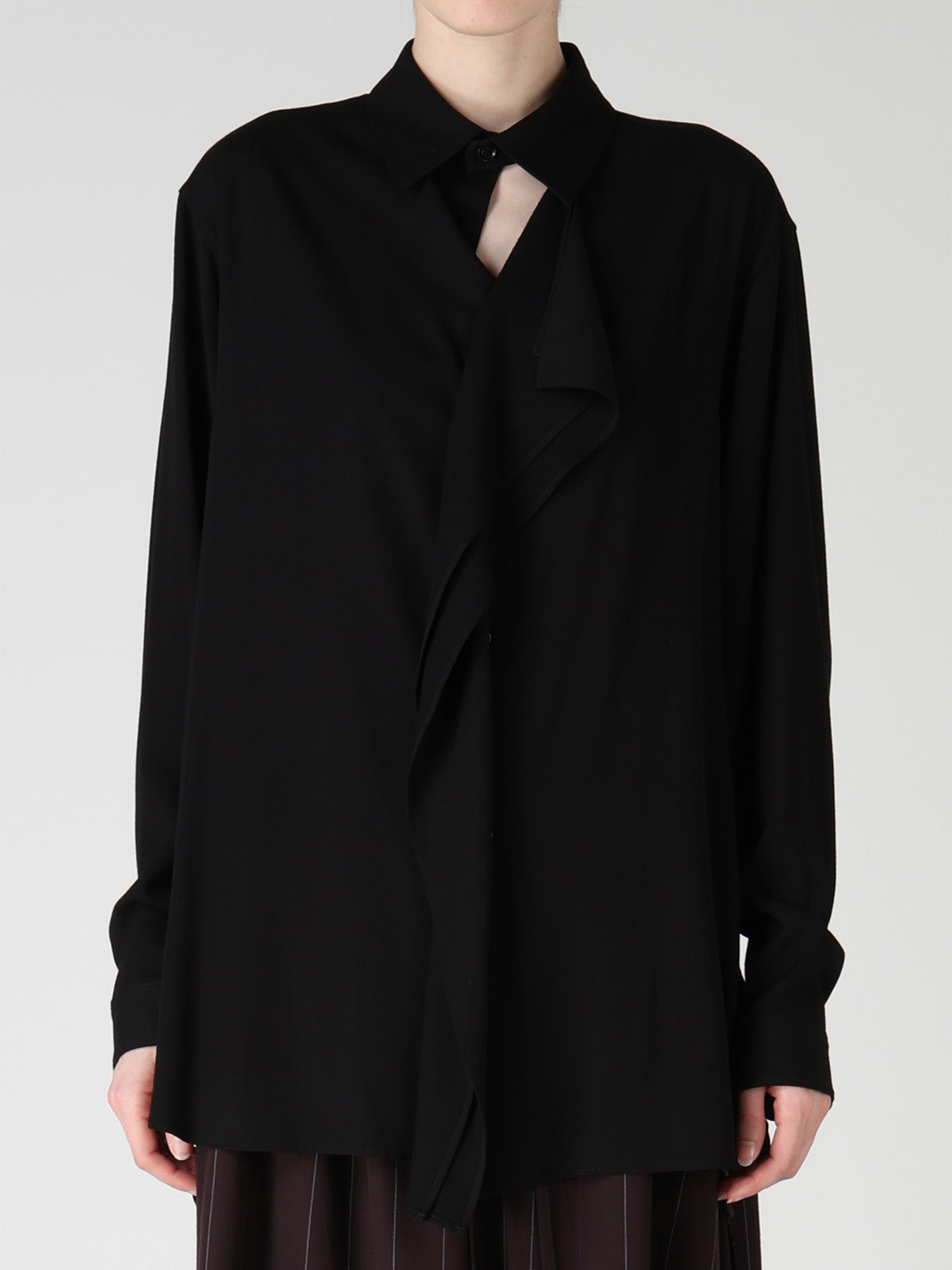 VISCOSE/TRIACETATE BLEND LEFT FRONT CLOTH BLOUSE