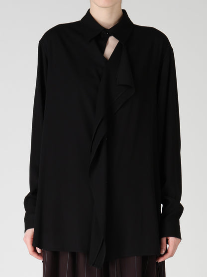 VISCOSE/TRIACETATE BLEND LEFT FRONT CLOTH BLOUSE