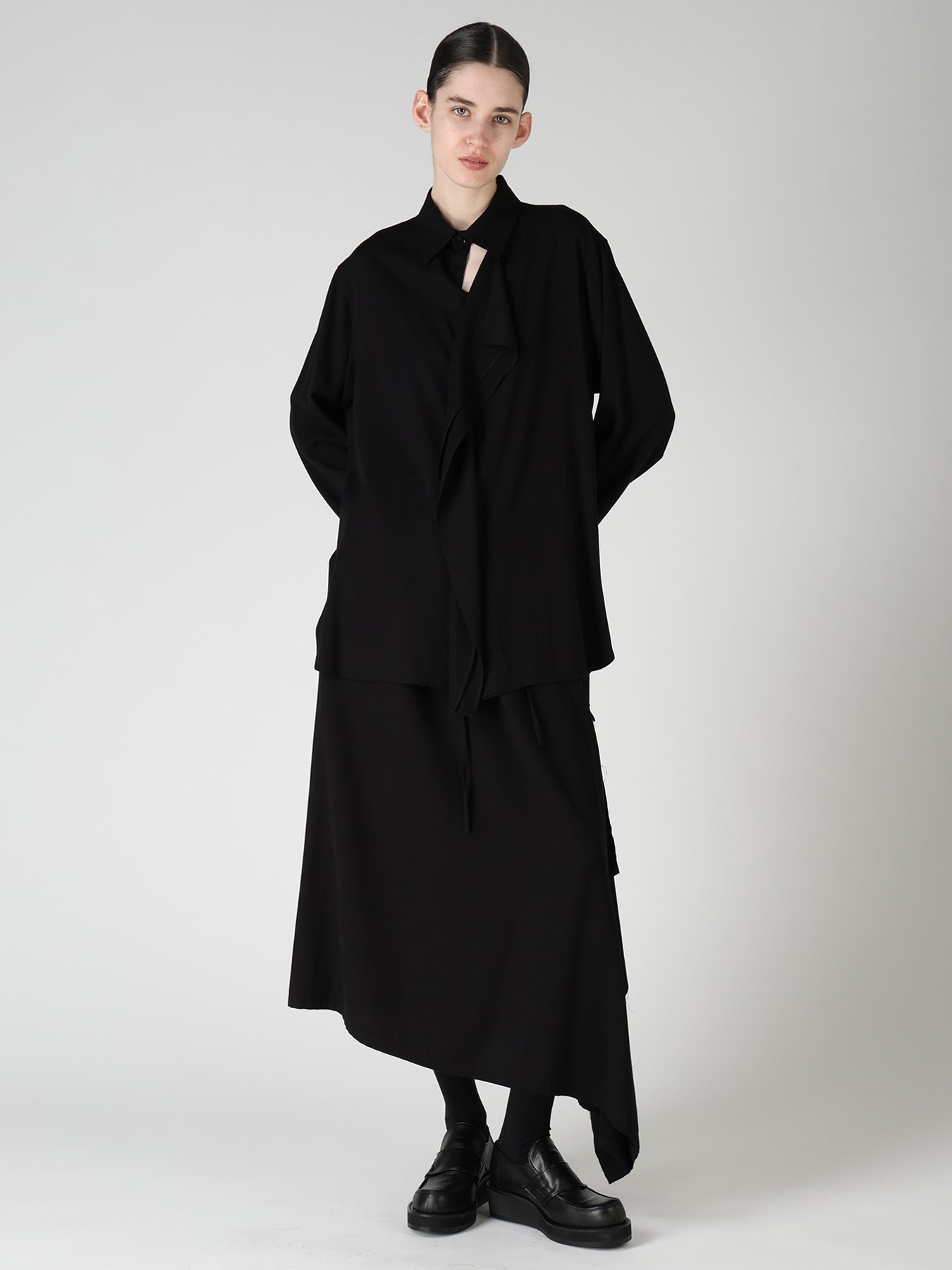 VISCOSE/TRIACETATE BLEND LEFT FRONT CLOTH BLOUSE