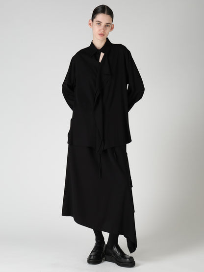VISCOSE/TRIACETATE BLEND LEFT FRONT CLOTH BLOUSE