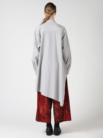 "I WANT TO SEE" STAND COLLAR ASYMMETRIC BLOUSE