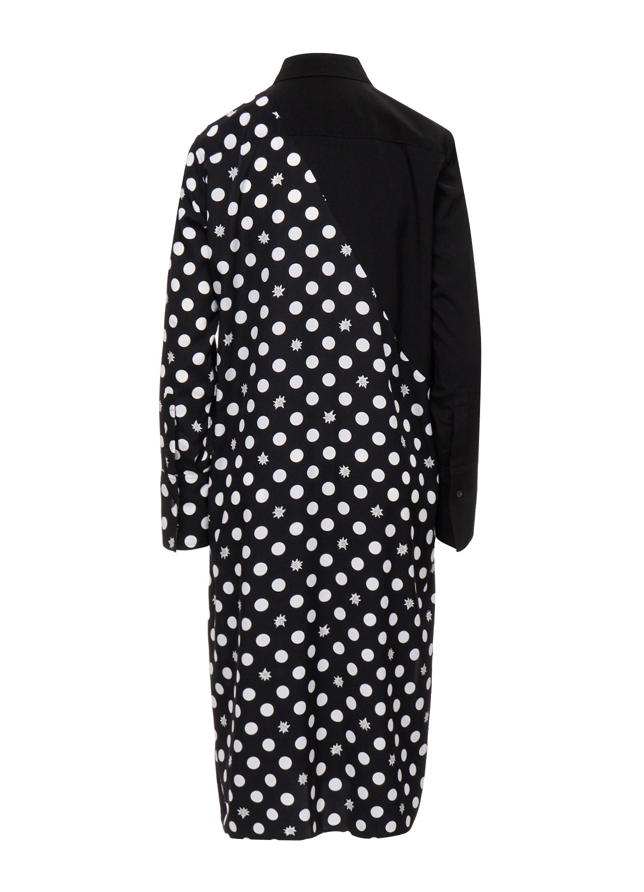 DOT FLOWER PRINT PANEL BLOUSE