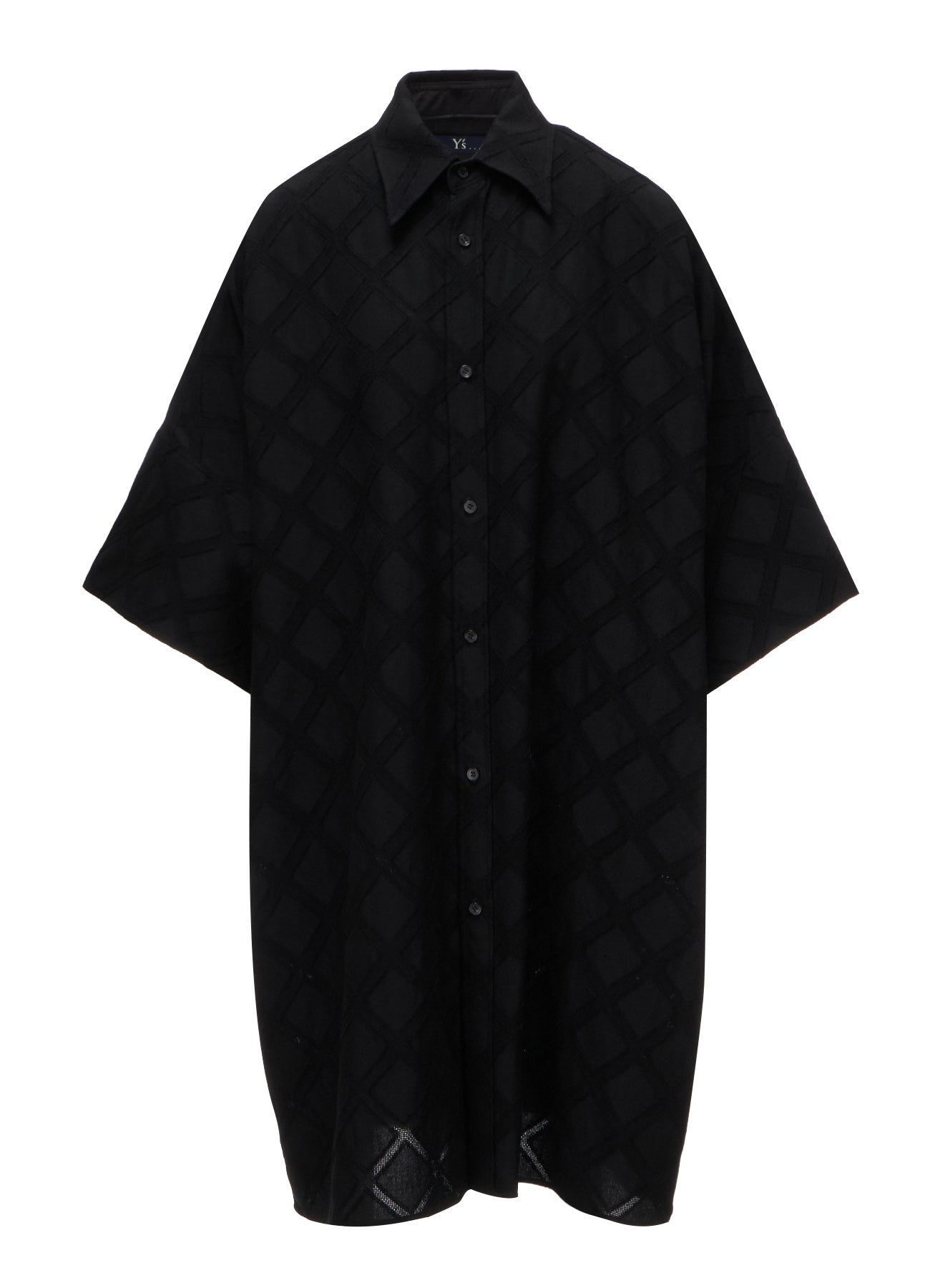 PLAID JACQUARD OVERSIZED BLOUSE