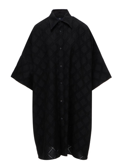 PLAID JACQUARD OVERSIZED BLOUSE
