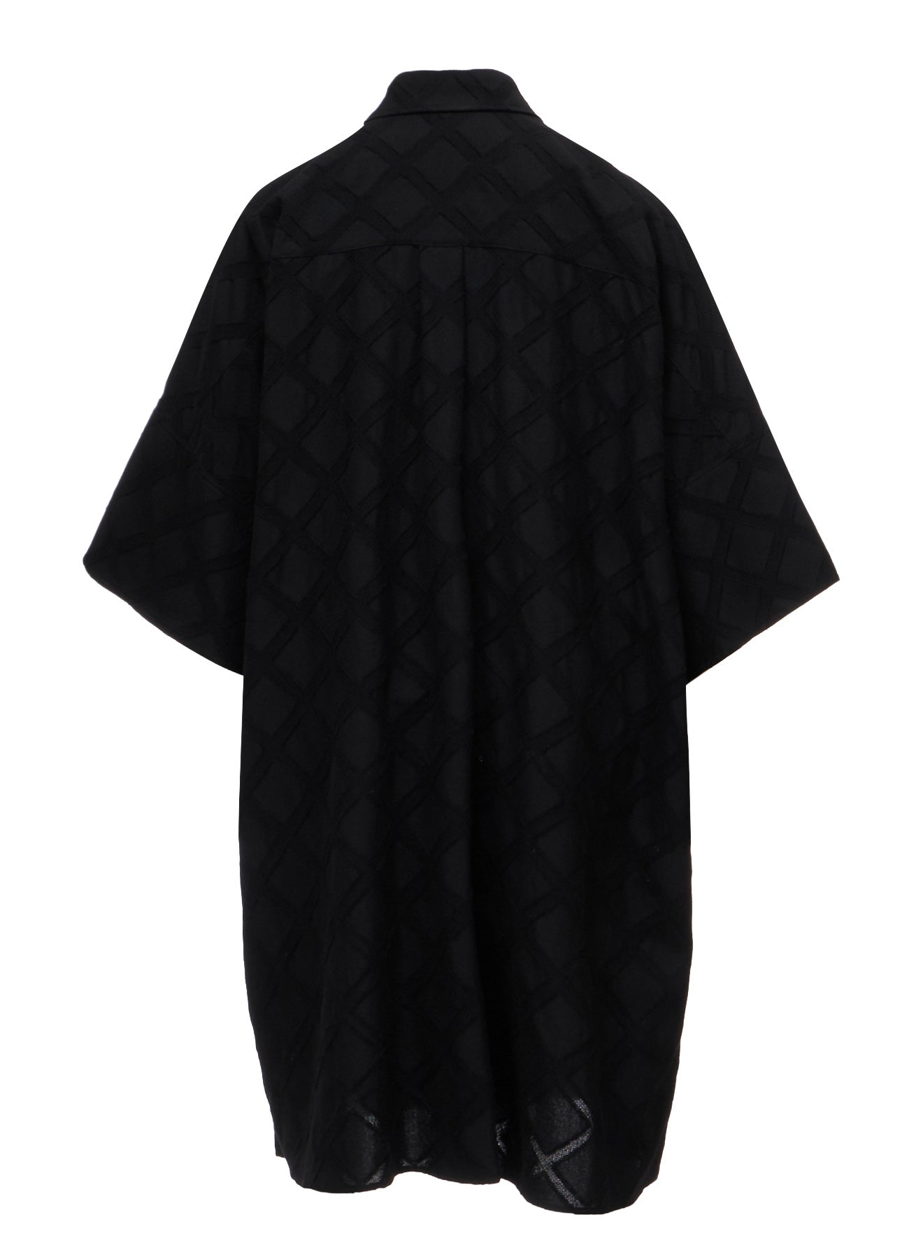 PLAID JACQUARD OVERSIZED BLOUSE