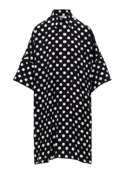 DOT FLOWER PRINT OVERSIZED BLOUSE