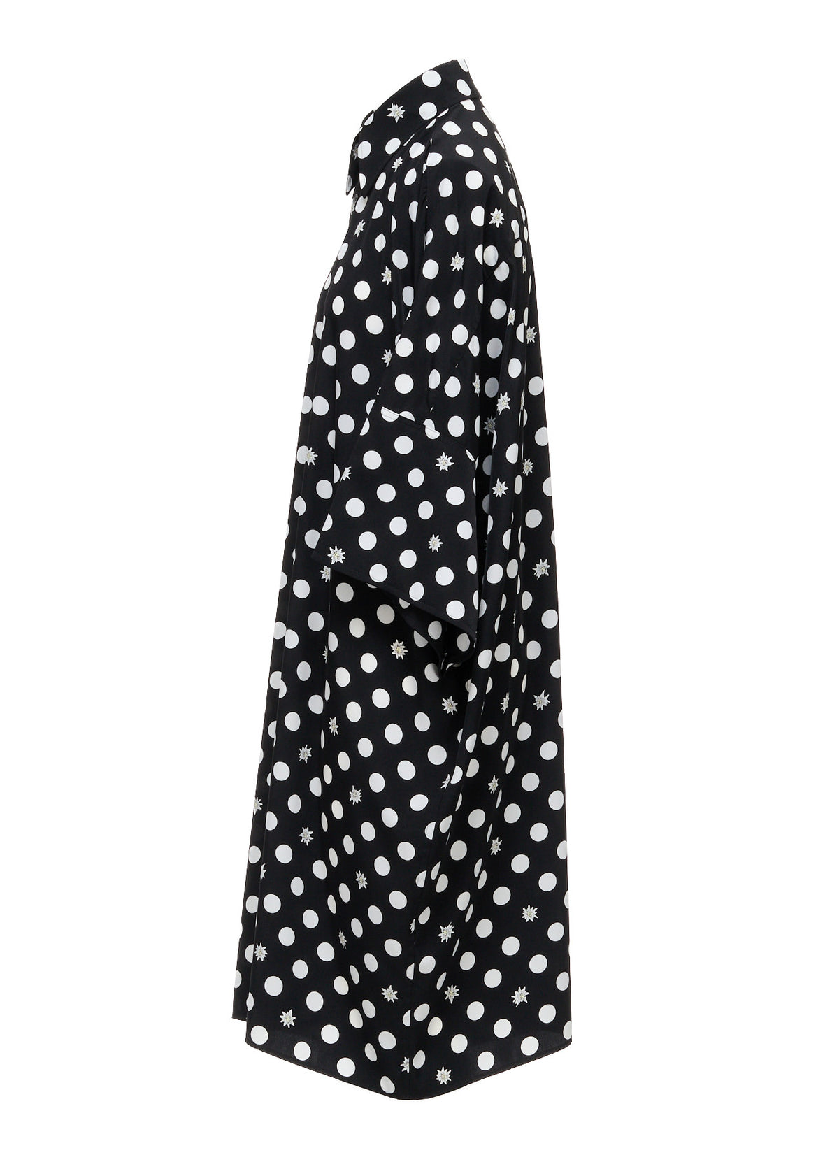 DOT FLOWER PRINT OVERSIZED BLOUSE