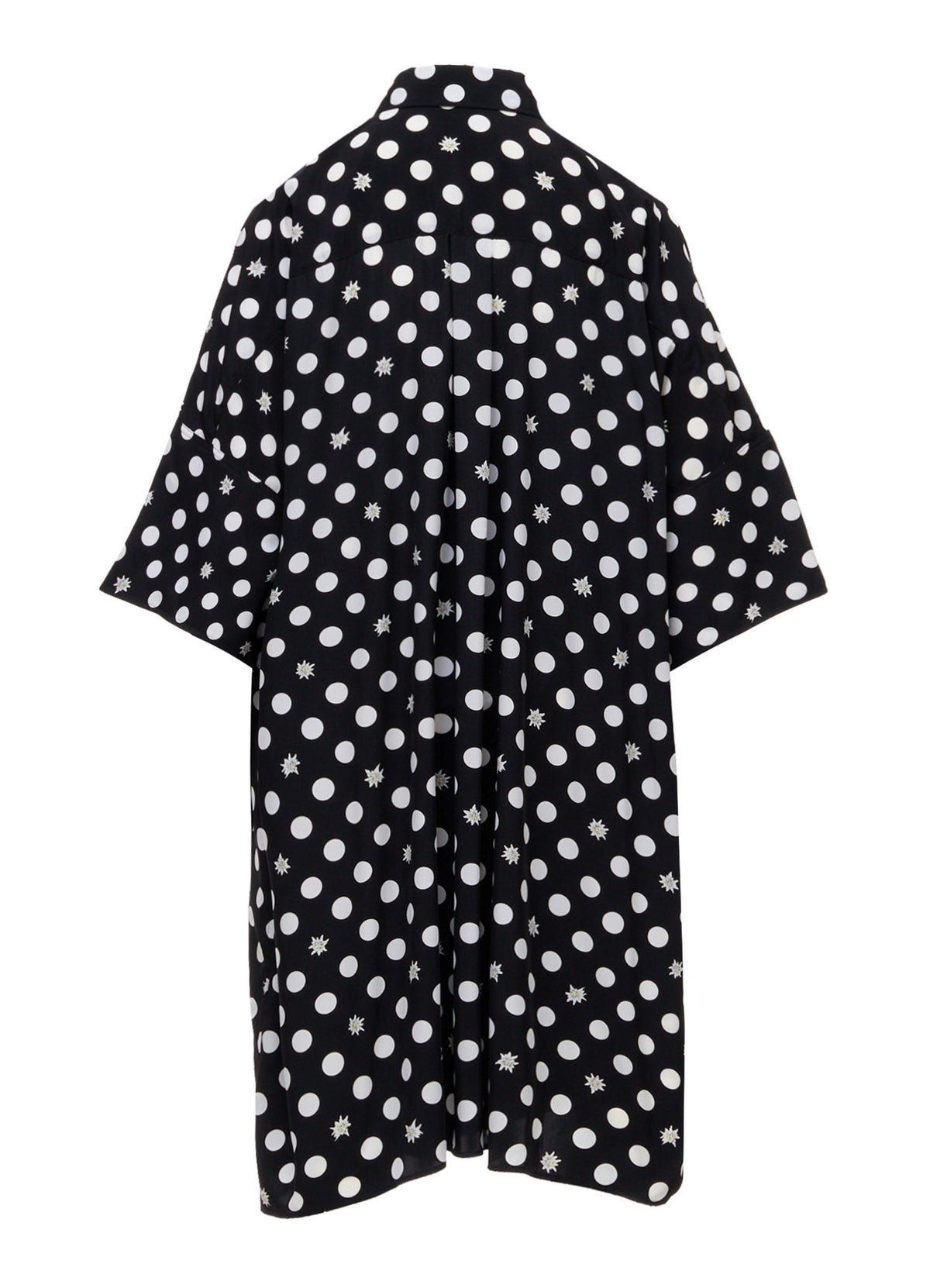 DOT FLOWER PRINT OVERSIZED BLOUSE