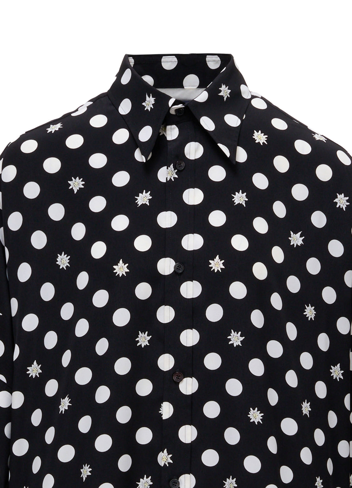 DOT FLOWER PRINT OVERSIZED BLOUSE